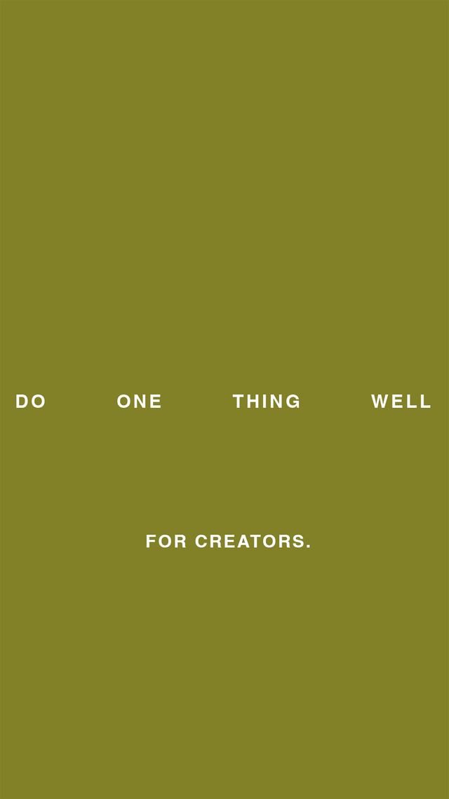 Do One Thing Well List: For Creators.