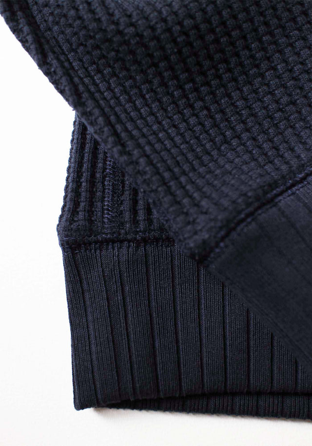 Jackman Waffle Jumper - Dark Navy