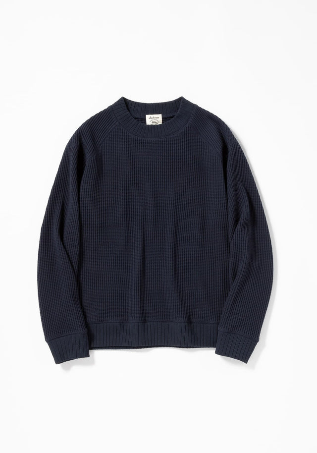 Jackman Waffle Jumper - Dark Navy